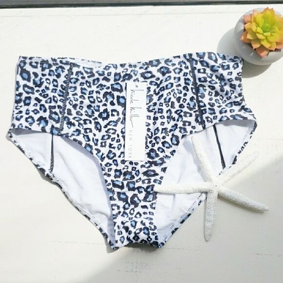 Nicole Miller animal print high waisted bikini bot - Picture 2 of 6